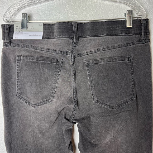 Liz Clairborne Grey Mid Rise Classic Skinny Jeans - Picture 6 of 12
